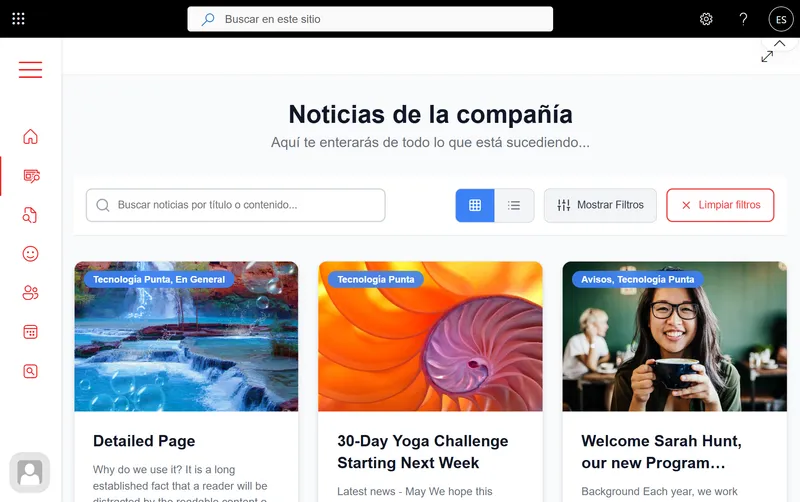 Intranet SharePoint accesible desde cualquier dispositivo