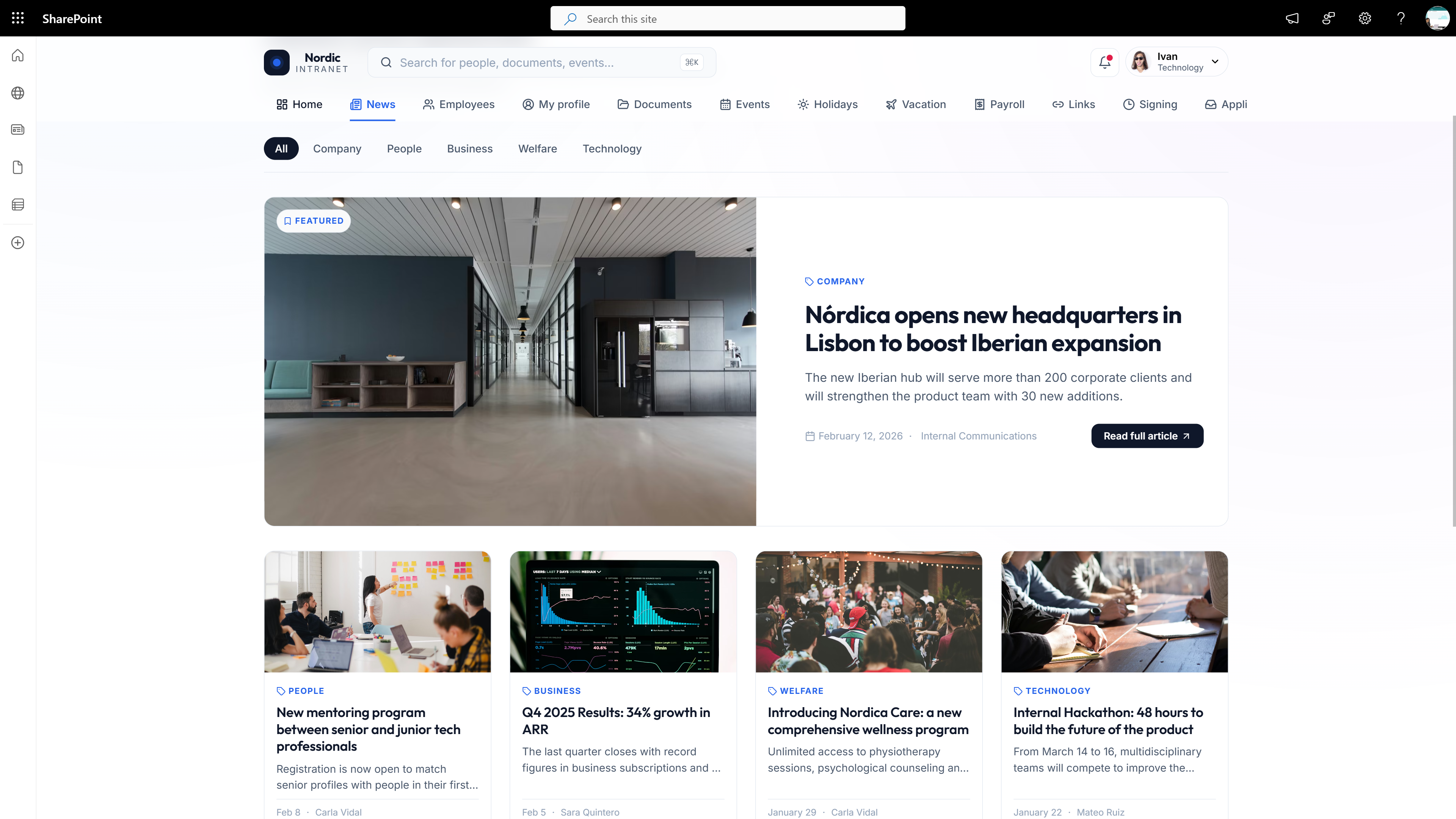 SharePoint intranet features overview