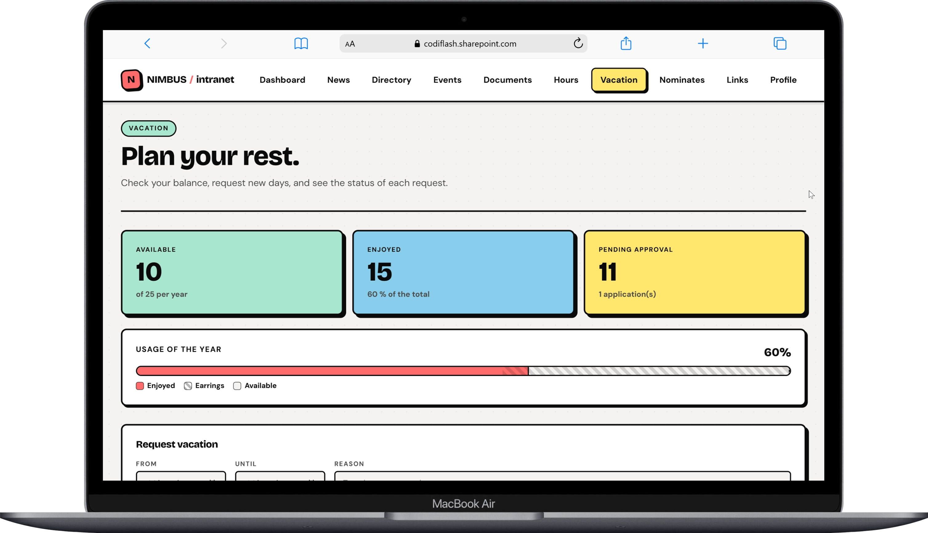 SharePoint intranet on MacBook